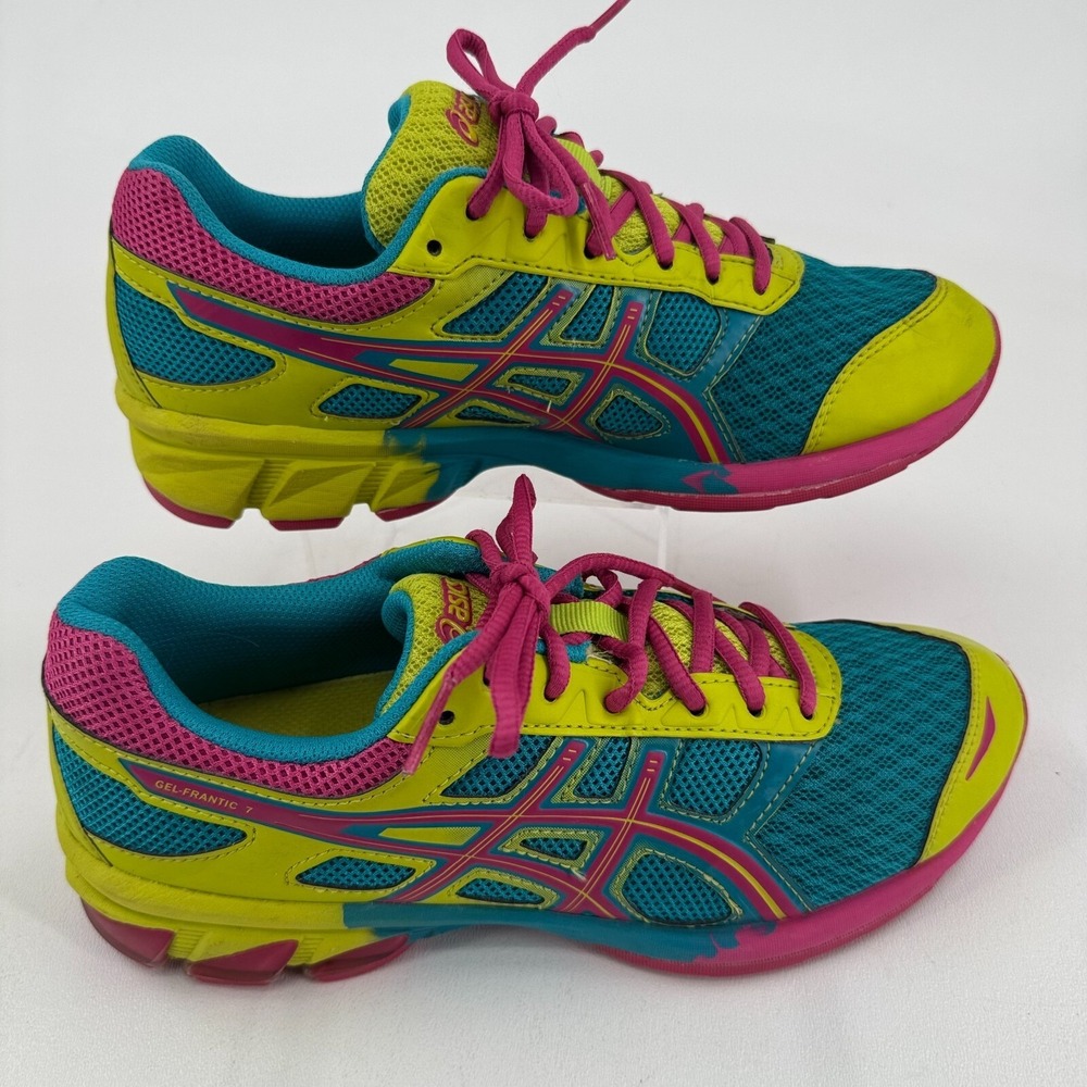 Asics Gel Frantic 7 WOMENS Multicolor Lace Up Running Shoes Sneakers SIZE 7.5